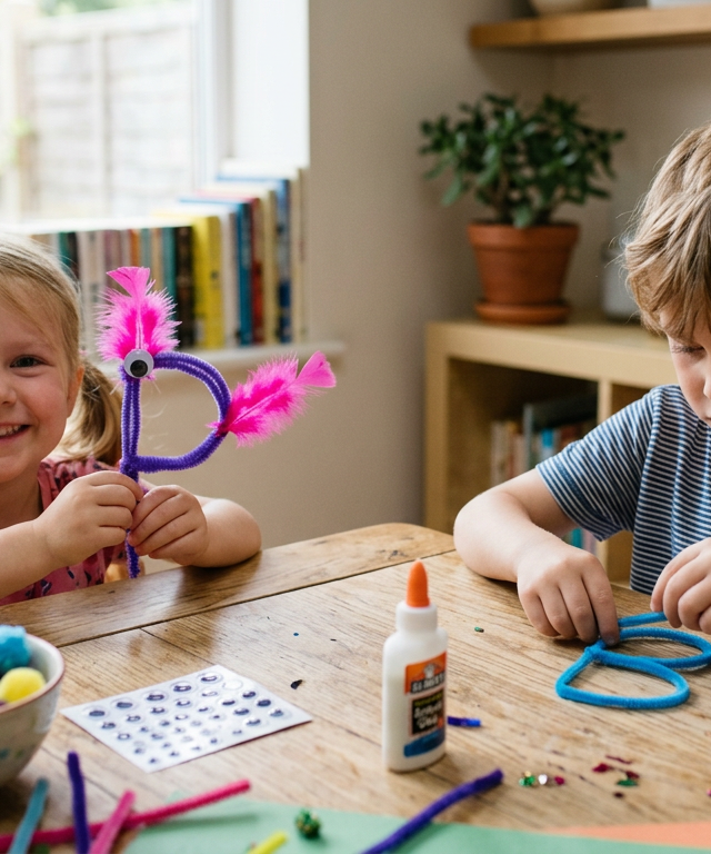 Silly Sound Monsters on Fuzzy Pipe Cleaners — Reading & Literacy activity for ages 3–7 years (indoor, 45 min)