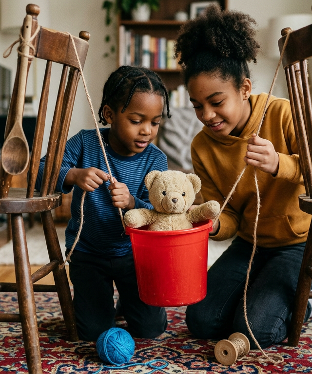 Stuffed Animal Rescue Squad Engineering Challenge — Construction & Engineering activity for ages 4–10 years (indoor, 30 min)