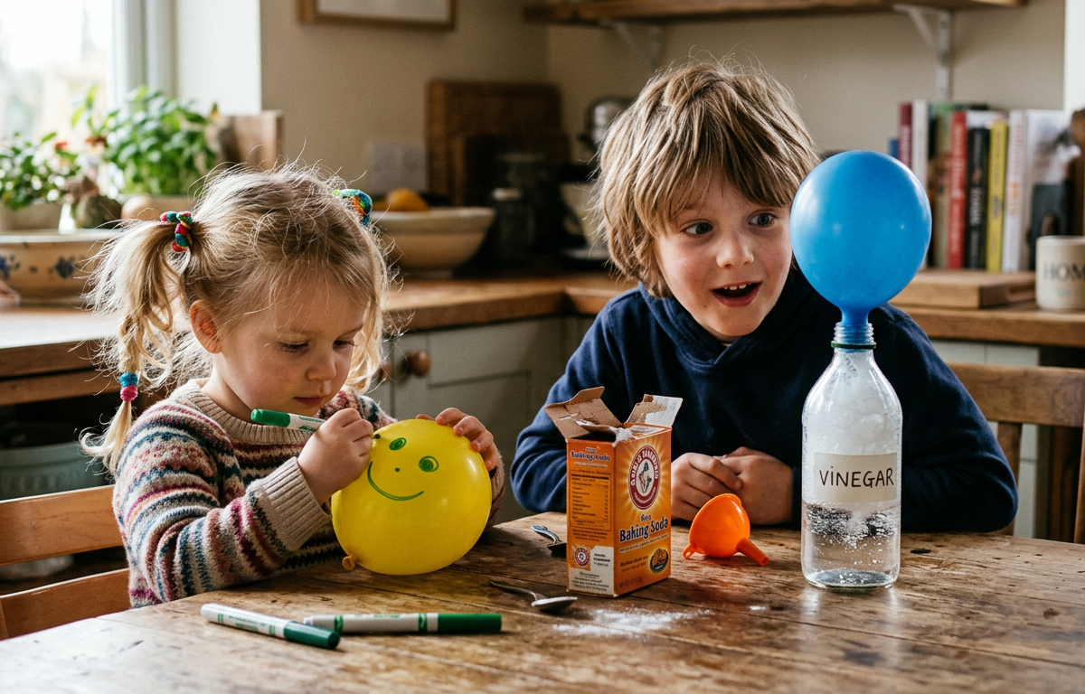 Summoning a Sprite with a Self-Inflating Balloon — Science Experiments activity for ages 3–9 years (indoor, 30 min)