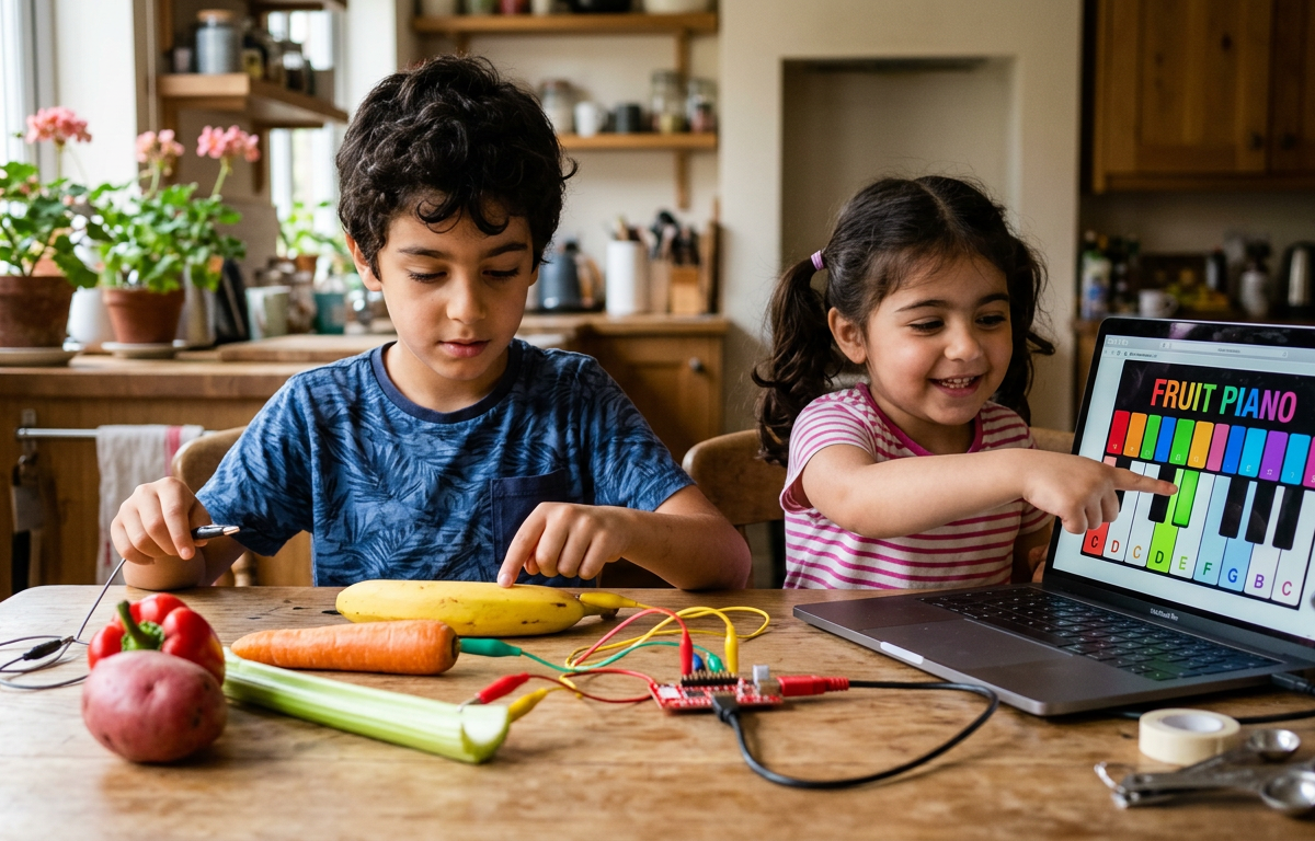 Vegetable Keyboard: Build a Playable Veggie Piano — Music activity for ages 5–10 years (indoor, 30 min)