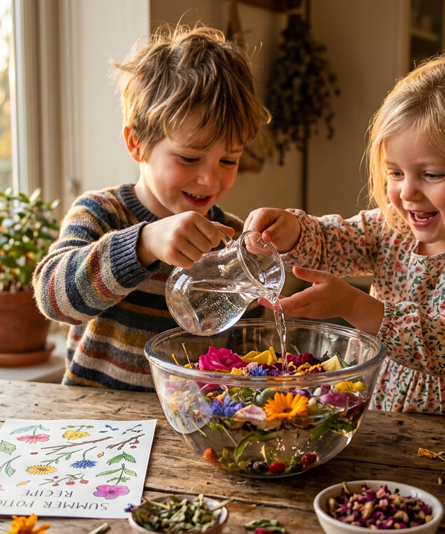 Whispering Woods Potion Brewing Collaborative — Sensory Play activity for ages 3–8 years (indoor, 30 min)