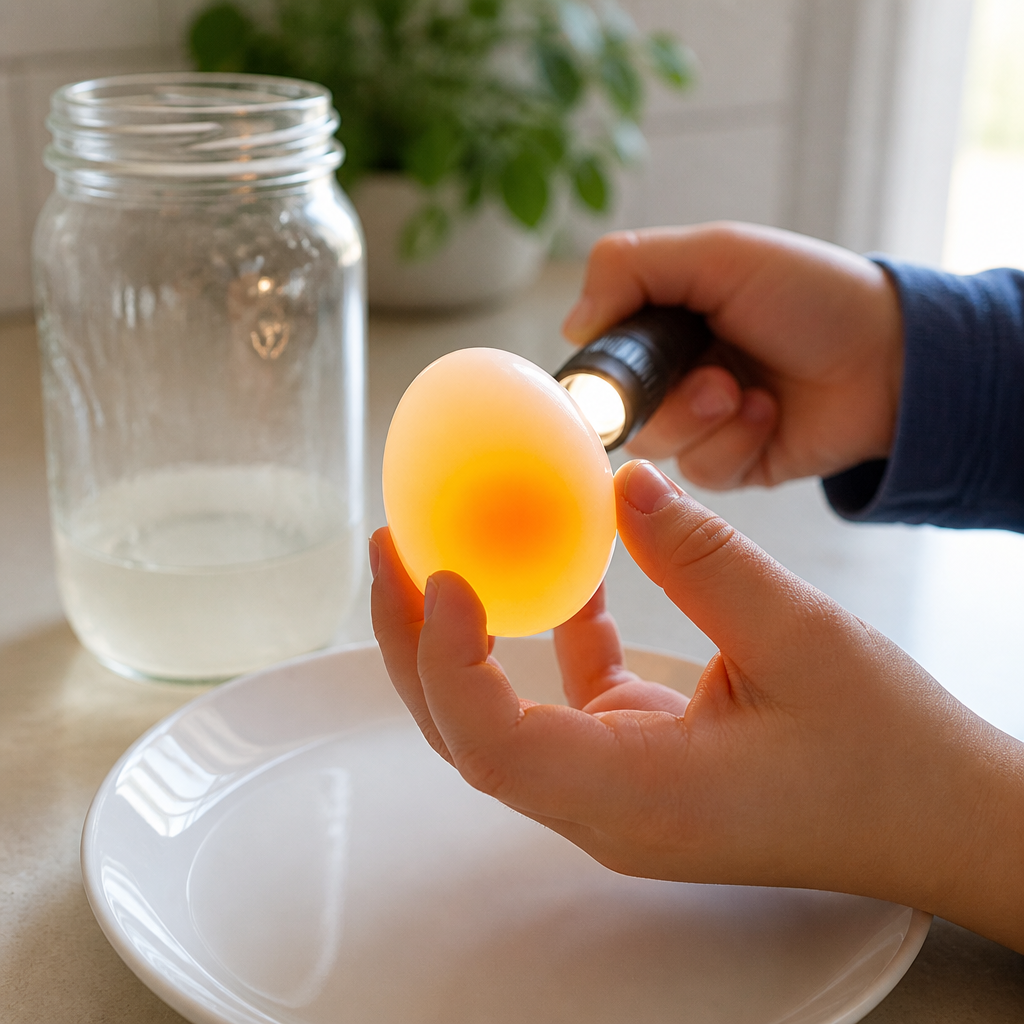 Rubber Egg Bounce: The Great Shell Vanishing Act — Science Experiments activity for ages 5–10 years (indoor, 2900 min)
