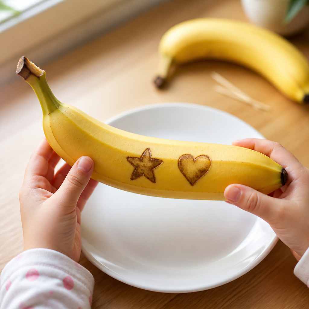 Secret Message Banana Skin Etchings — Cooking & Baking activity for ages 4–8 years (indoor, 65 min)