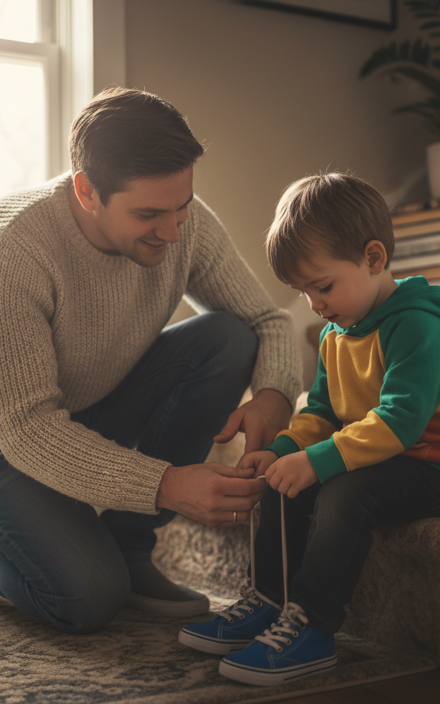 Bunny-Ears Shoe Tying Practice — Life Skills activity for ages 4–7 years (indoor, 20 min)