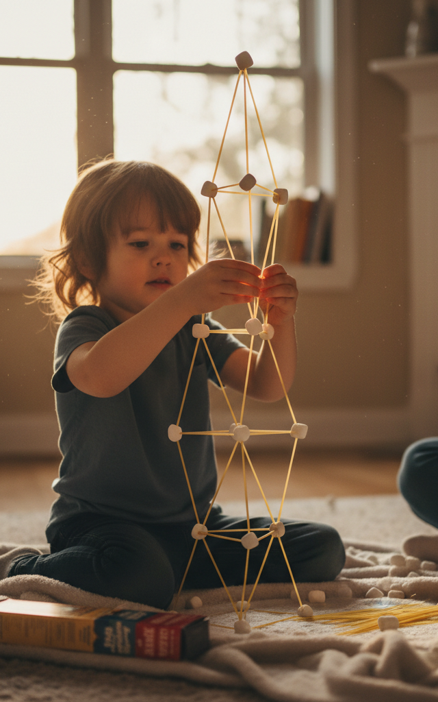 Dry Spaghetti Standing Tower Challenge — Construction & Engineering activity for ages 5–12 years (indoor, 30 min)