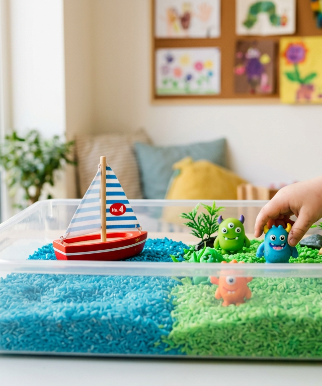 Story World Sensory Bin — Reading & Literacy activity for ages 4–7 years (indoor, 45 min)