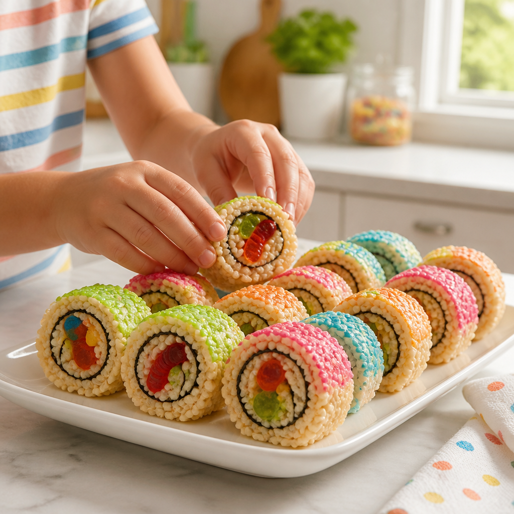 Sweet Rice Cereal 'Sushi' Rolls — Cooking & Baking activity for ages 5–9 years (indoor, 45 min)