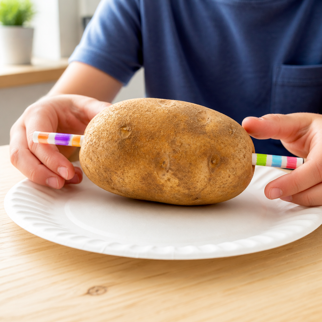 The Magic Straw and the Impenetrable Potato — Magic Tricks activity for ages 6–10 years (indoor, 15 min)