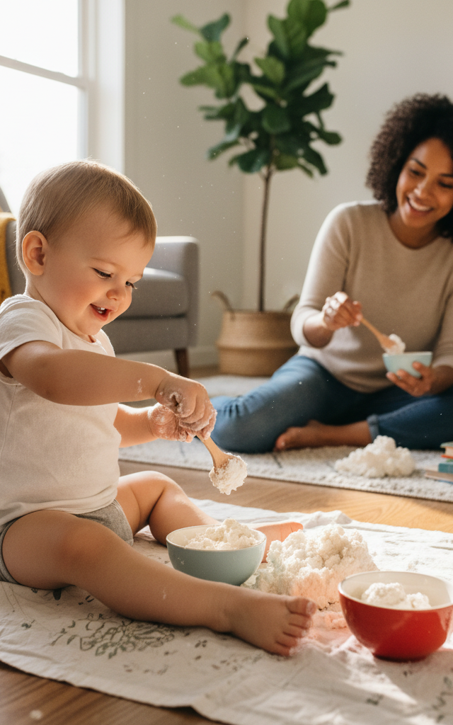 Taste-Safe Cloud Dough Scoop — Toddler (12–36 months) activity for ages 18–24 months (indoor, 20 min)