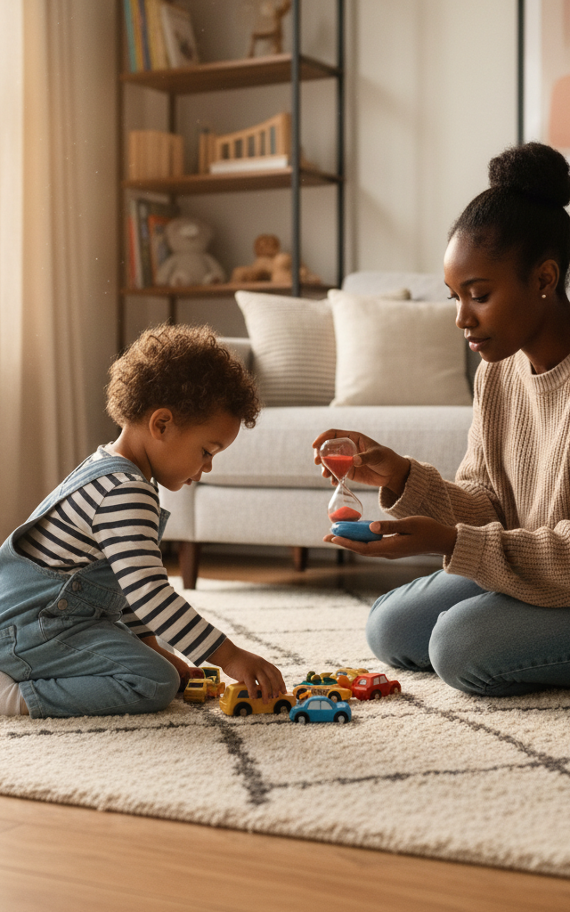 My Five-Minute Warning Adventure — Toddler (12–36 months) activity for ages 18–36 months (indoor, 10 min)