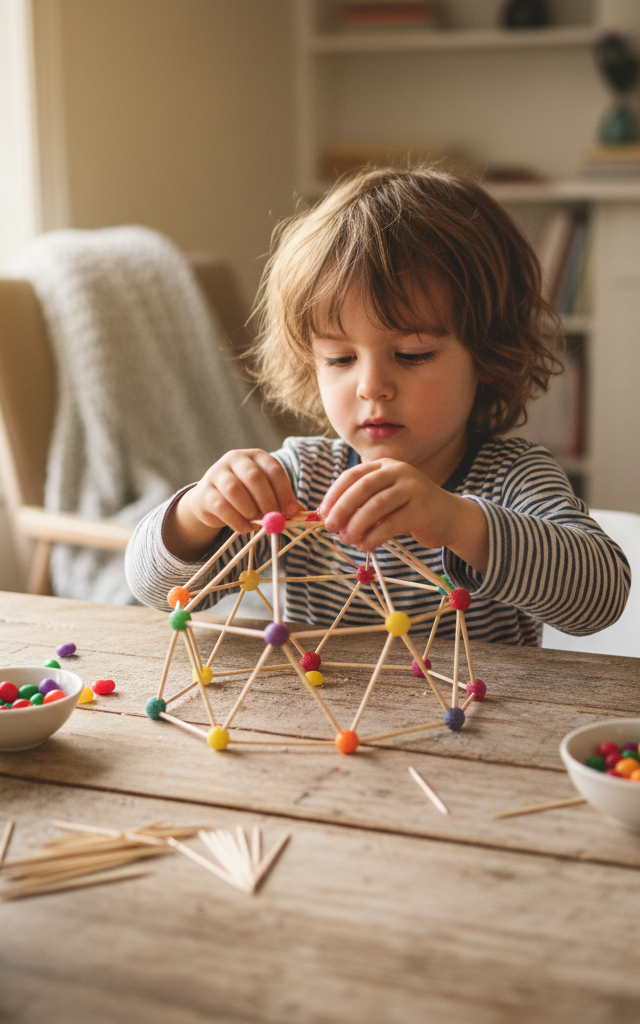 Toothpick & Gumdrop Geodesic Domes — Construction & Engineering activity for ages 5–10 years (indoor, 30 min)