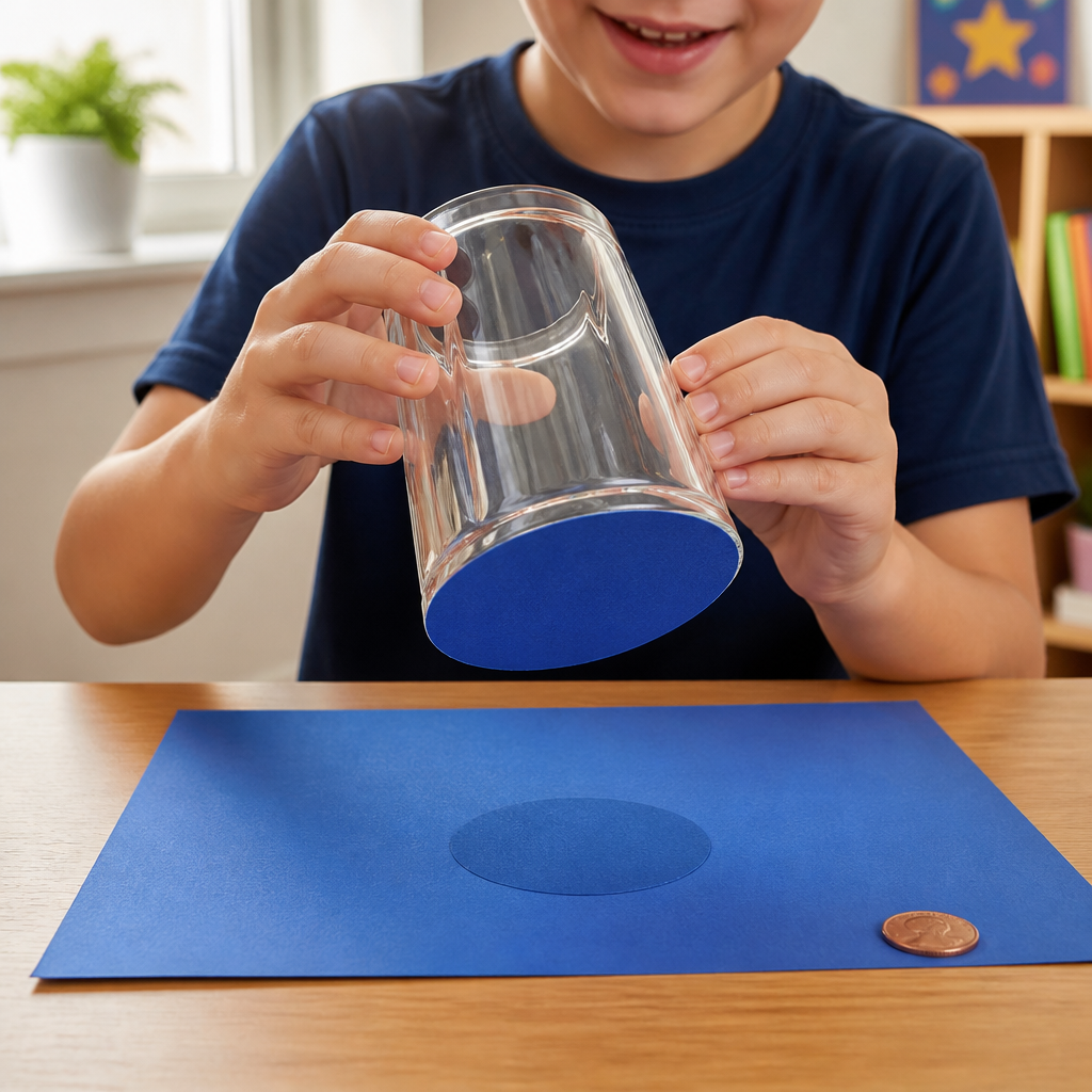 Vanishing Coin Under a Glass Illusion — Magic Tricks activity for ages 6–10 years (indoor, 20 min)